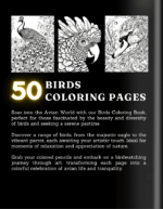 Bird Coloring Book For Adults and Teens Cover 2