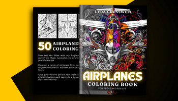 Airplane Coloring Book For Adults and Teens Covers