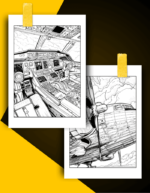 Airplane Coloring Book Pages Examples 3