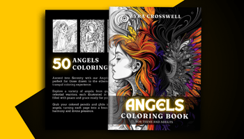 Angel Coloring Book For Adults and Teens Covers