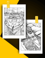 Boat Coloring Book Pages Examples
