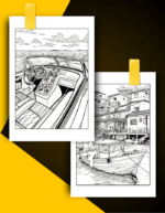 Boat Coloring Book Pages Examples 2