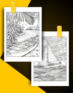 Boat Coloring Book Pages Examples 3