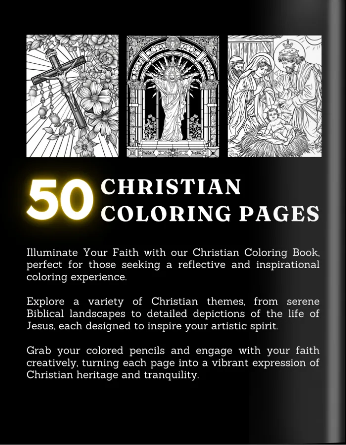 Christian Coloring Book For Adults and Teens Cover 2