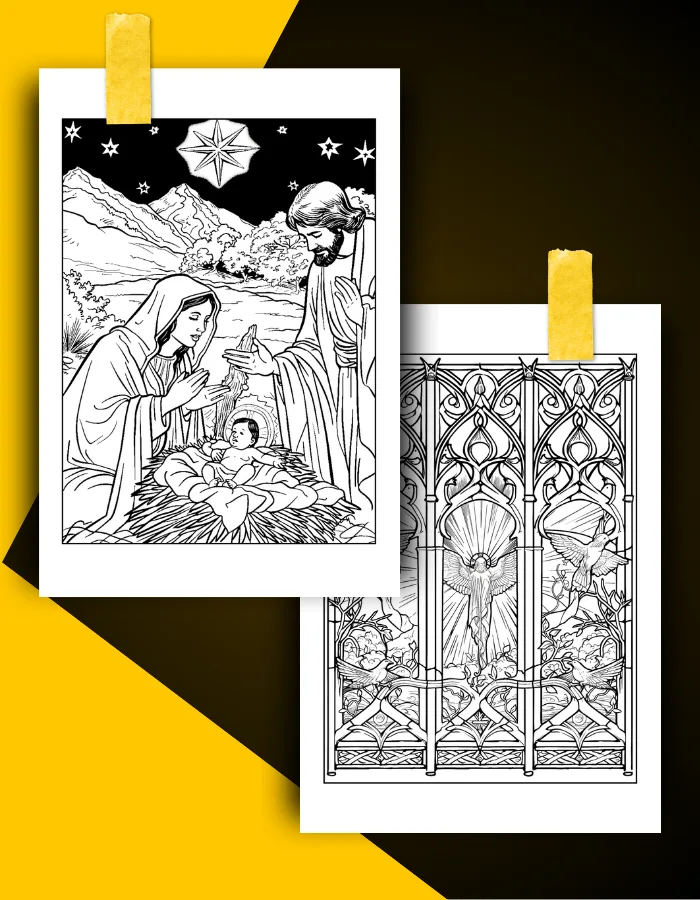 Christian Coloring Book Pages Examples 3