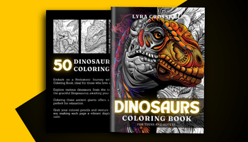 Dinosaur Coloring Book For Adults and Teens Covers