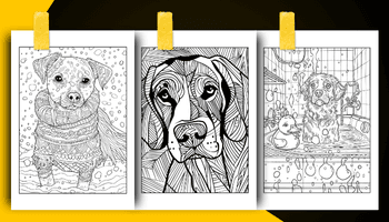 Dog Coloring Book For Adults and Teens Coloring Sheets Examples
