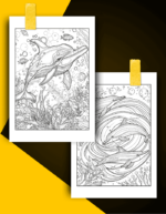 Dolphin Coloring Book Pages Examples 2