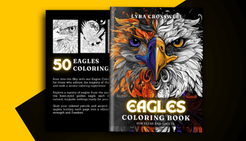 Eagle Coloring Book For Adults and Teens Covers