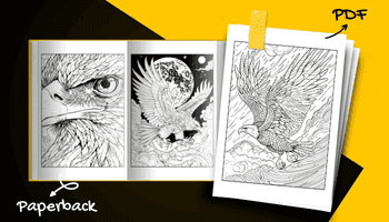 Eagle Coloring Book For Adults and Teens PDF and Paperback