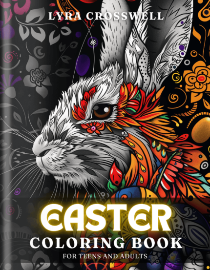 Easter Coloring Book For Adults and Teens Cover