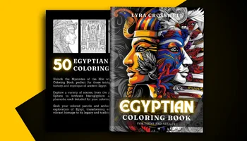 Egyptian Coloring Book For Adults and Teens Covers