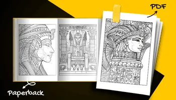 Egyptian Coloring Book For Adults and Teens PDF and Paperback