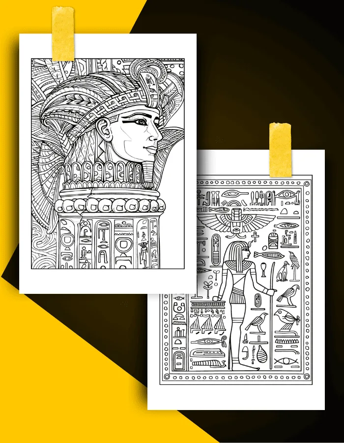 Egyptian Coloring Book Pages Examples 2