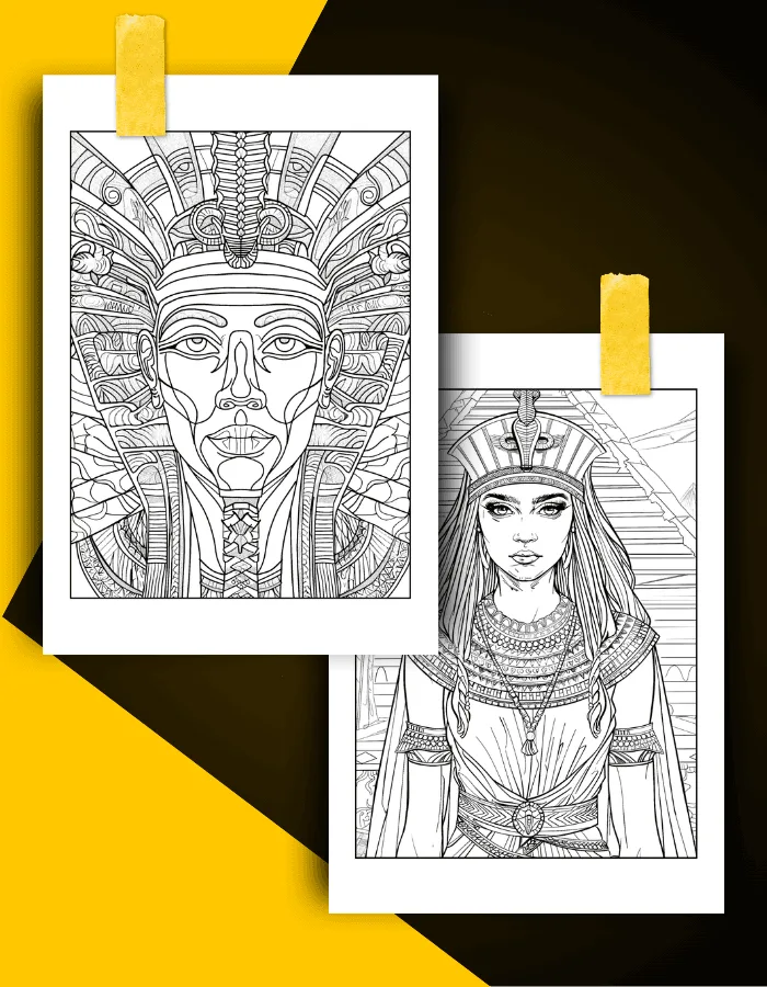 Egyptian Coloring Book Pages Examples 3