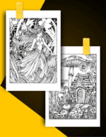 Fairy Coloring Book Pages Examples 3