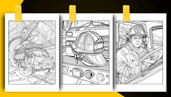 Fire truck Coloring Book For Adults and Teens Coloring Sheets Examples