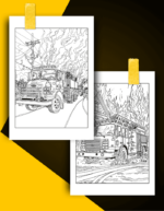 Fire truck Coloring Book Pages Examples