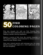 Fish Coloring Book For Adults and Teens Cover 2