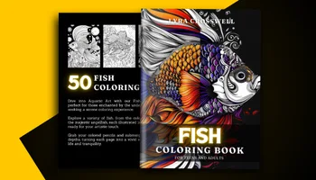 Fish Coloring Book For Adults and Teens Covers