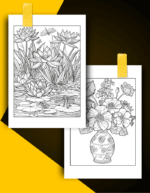 Flower Coloring Book Pages Examples