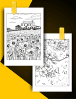 Flower Coloring Book Pages Examples 2