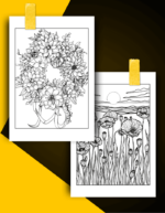 Flower Coloring Book Pages Examples 3