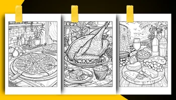 Food Coloring Book For Adults and Teens Coloring Sheets Examples