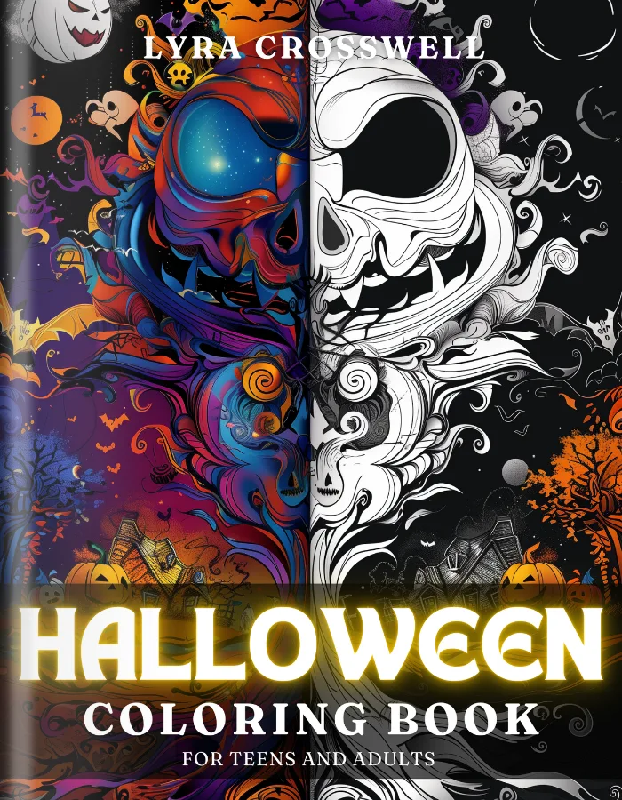 Halloween Coloring Book For Adults and Teens Cover