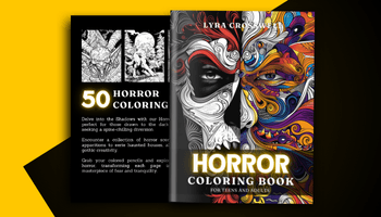 Horror Coloring Book For Adults and Teens Covers