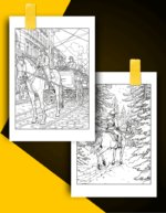 Horse Coloring Book Pages Examples 1
