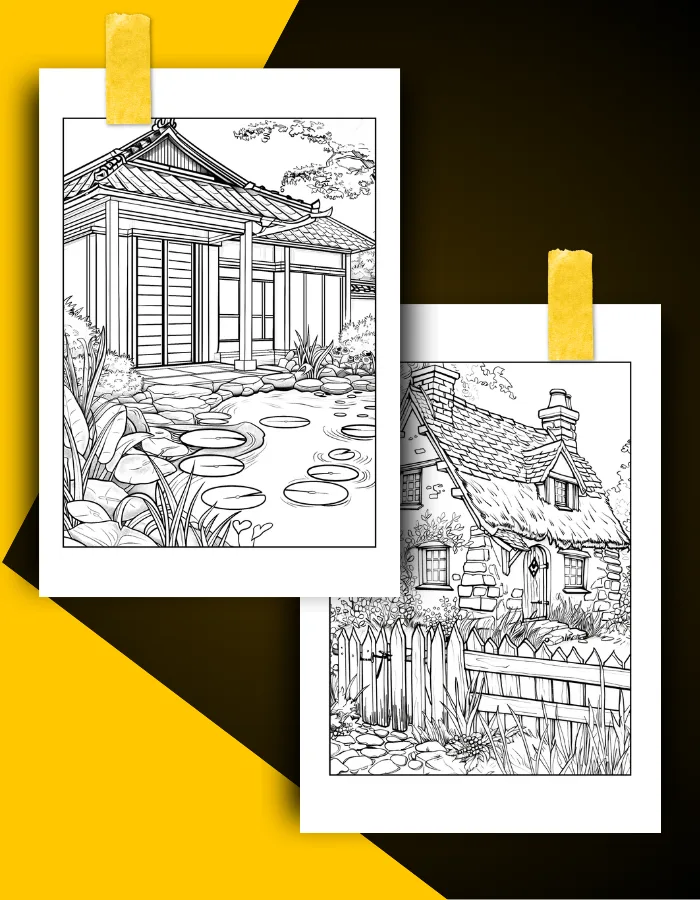 House Coloring Book Pages Examples 1