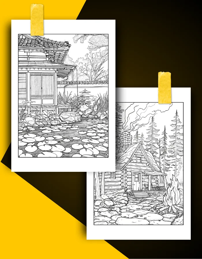 House Coloring Book Pages Examples 2