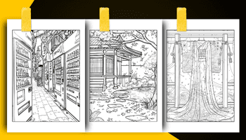 Japanese Coloring Book For Adults and Teens Coloring Sheets Examples