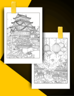 Japanese Coloring Book Pages Examples