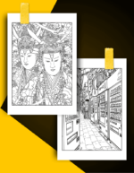 Japanese Coloring Book Pages Examples 2