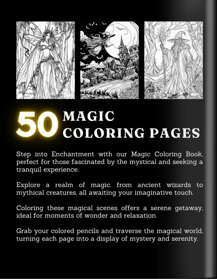 Magic Coloring Book For Adults and Teens Cover 2