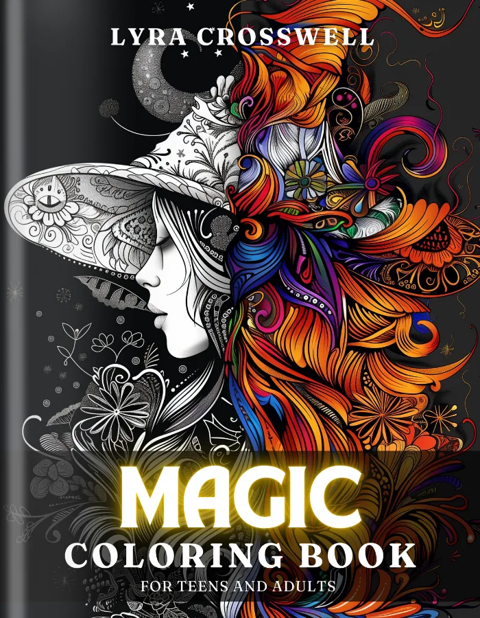 Magic Coloring Book For Adults and Teens Cover