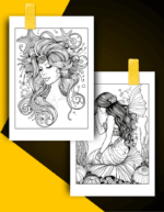 Mermaid Coloring Book Pages Examples 1