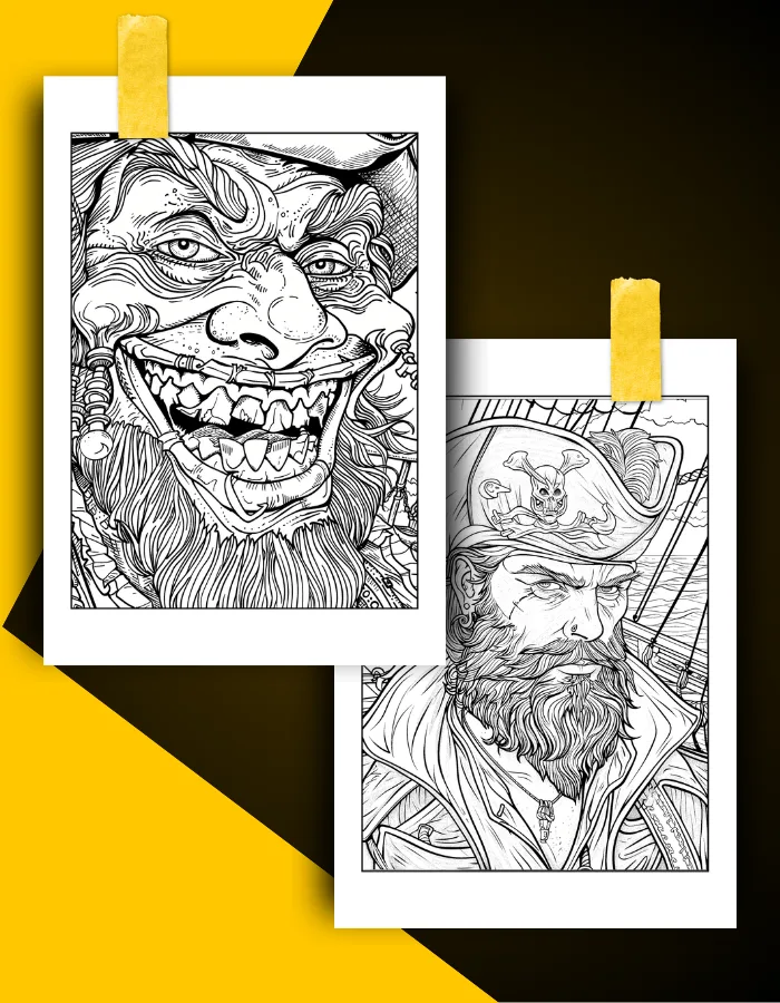 Pirate Coloring Book Pages Examples 1