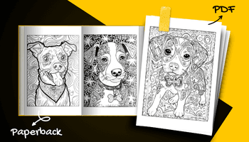 Puppy Coloring Book For Adults and Teens PDF and Paperback