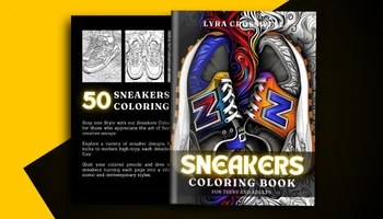 Sneaker Coloring Book For Adults and Teens Covers