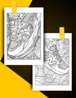 Sneaker Coloring Book Pages Examples 1