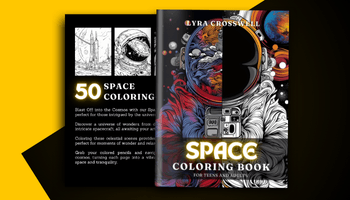 Space Coloring Book For Adults and Teens Covers