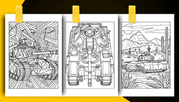 Tank Coloring Book For Adults and Teens Coloring Sheets Examples