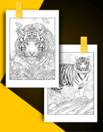 Tiger Coloring Book Pages Examples 1