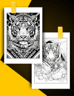 Tiger Coloring Book Pages Examples
