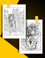 Tiger Coloring Book Pages Examples 2
