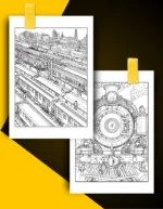 Train Coloring Book Pages Examples 2