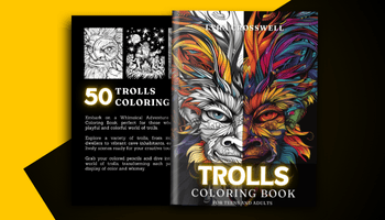 Troll Coloring Book For Adults and Teens Covers